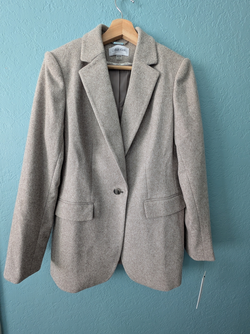 NWT Calvin Klein Women's Grey Blazer Jacket